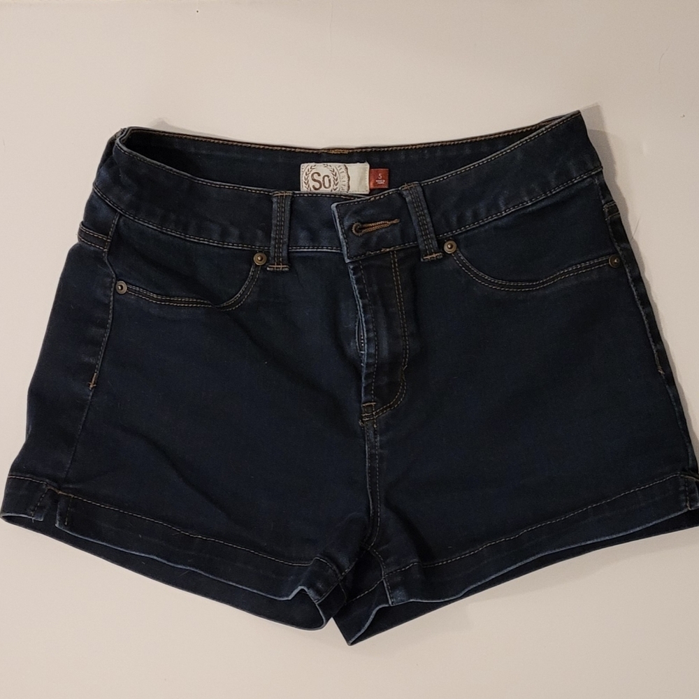 Classic Dark Denim Shorts